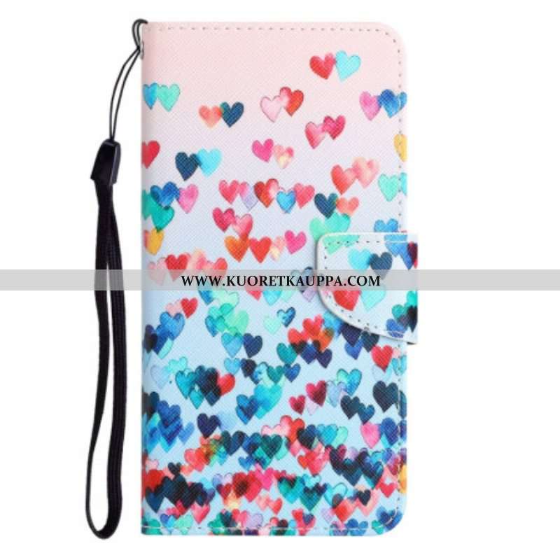 Kotelot Samsung Galaxy S23 Ultra 5G Suojaketju Kuori Vain Strappy Hearts