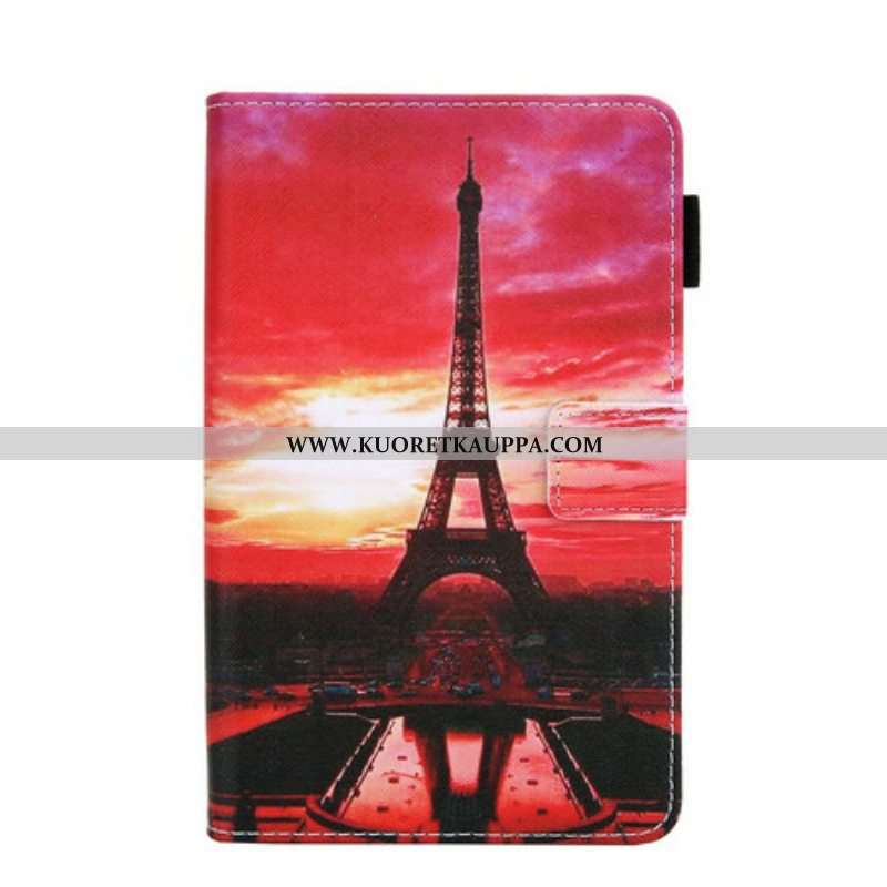 Kotelot Samsung Galaxy Tab A7 Lite Auringonlaskun Eiffel-torni