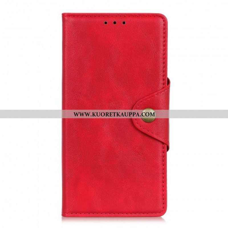 Kotelot Sony Xperia 1 III Keinonahkainen Vintage-painike