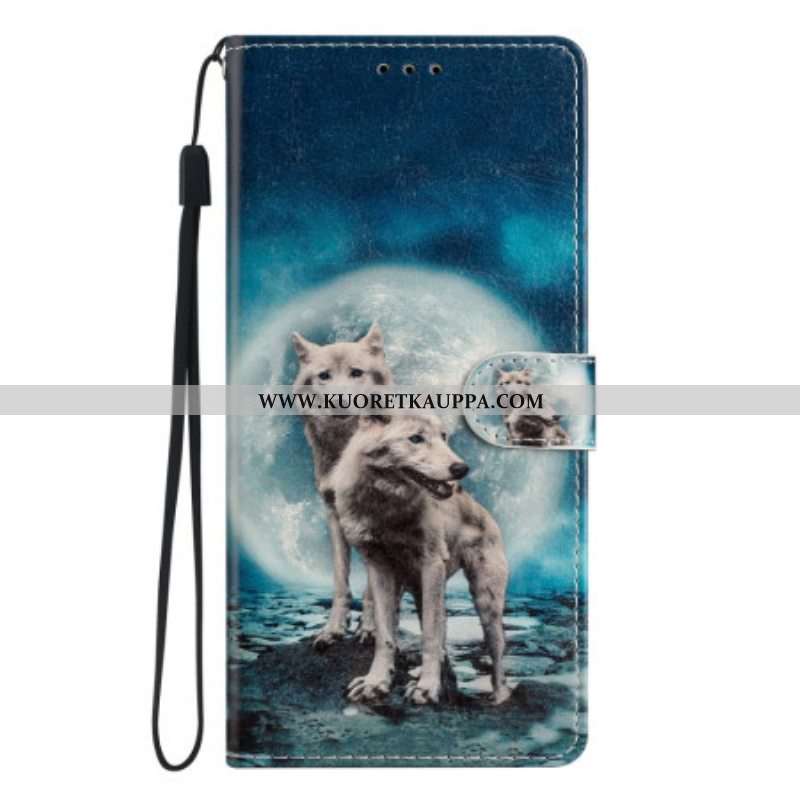 Kotelot Xiaomi 12 Lite Suojaketju Kuori Lanyard Wolf
