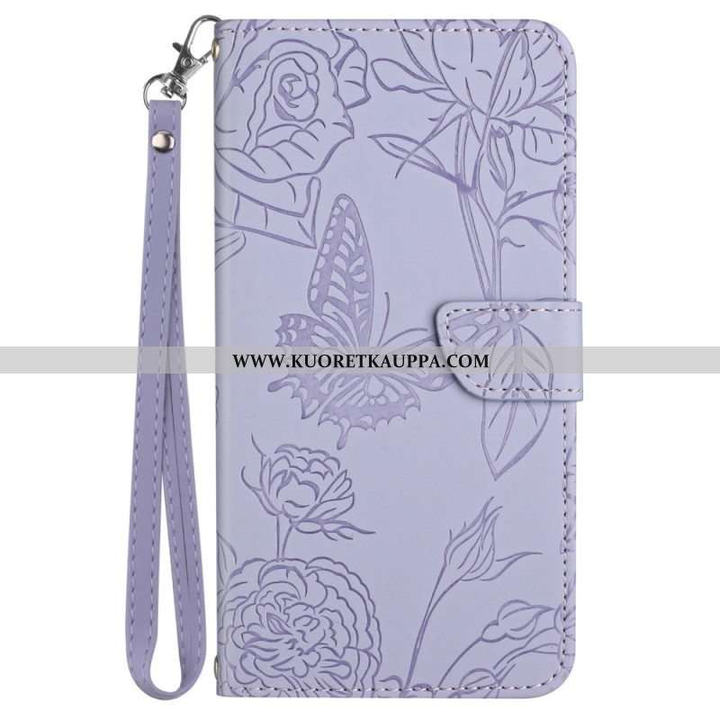 Kotelot Xiaomi 12T / 12T Pro Perhosia Kaulanauhalla