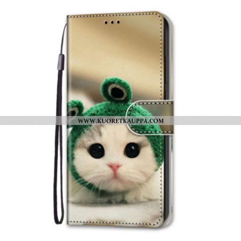 Kotelot Xiaomi Redmi Note 11 Pro Plus 5G Suojaketju Kuori Hauska Kissanpentu Hihnalla
