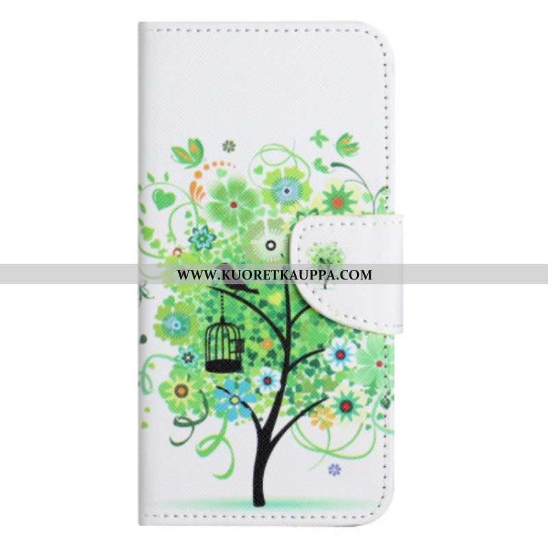 Kotelot Xiaomi Redmi Note 12 5G Suojaketju Kuori Vihreä Lehdet Hihnapuu