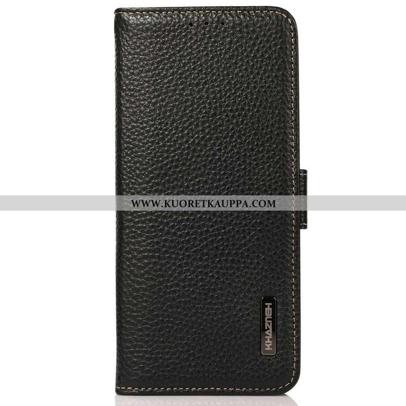 Kotelot iPhone 13 Pro Max Aitoa Nahkaa Litsi Khazneh