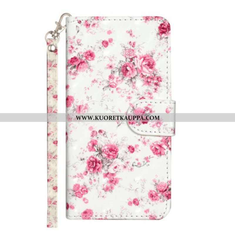 Kotelot iPhone 15 Plus Suojaketju Kuori 3d-pentu Hihnalla