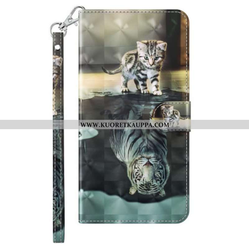 Kotelot iPhone 15 Pro Suojaketju Kuori 3d Kitten Dream Hihnalla