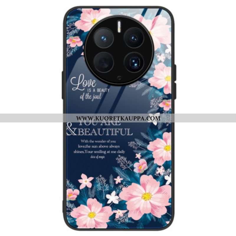 Kuori Huawei Mate 50 Pro Karkaistu Lasi Olet Kaunis
