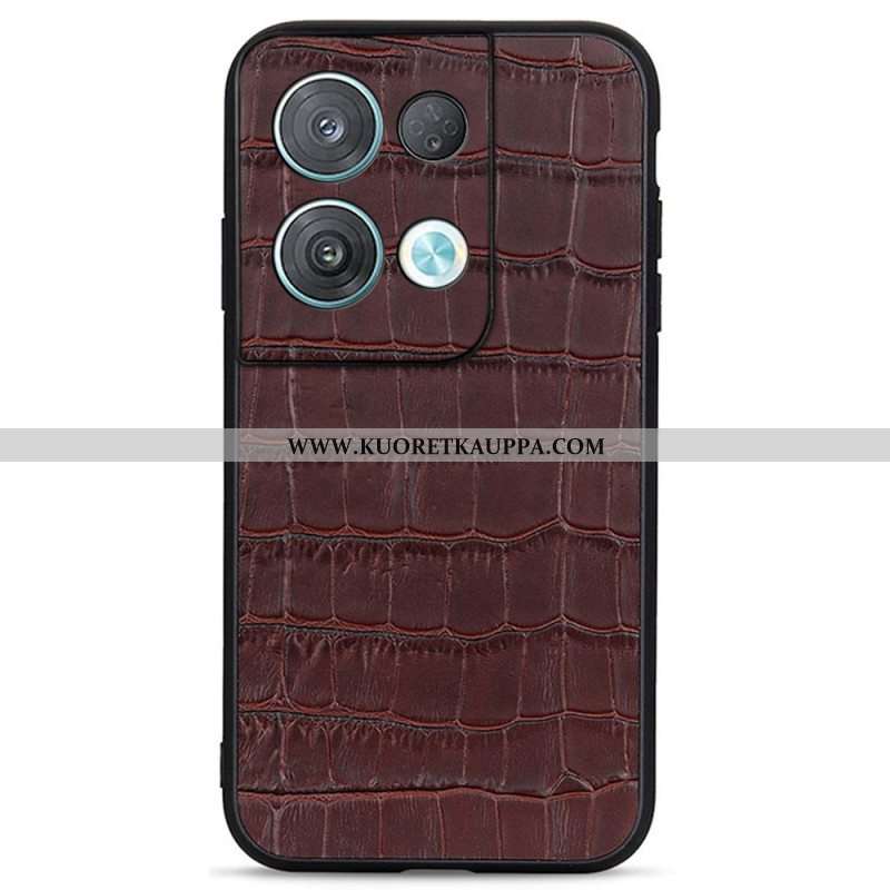 Kuori Oppo Reno 8 Aitoa Krokotiilityylistä Nahkaa