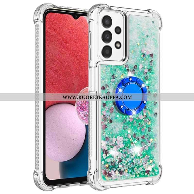 Kuori Samsung Galaxy A13 Paljetteja Rengastuella