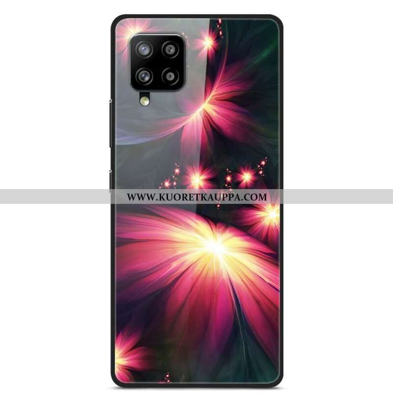 Kuori Samsung Galaxy A42 5G Fancy Flowers Karkaistu Lasi