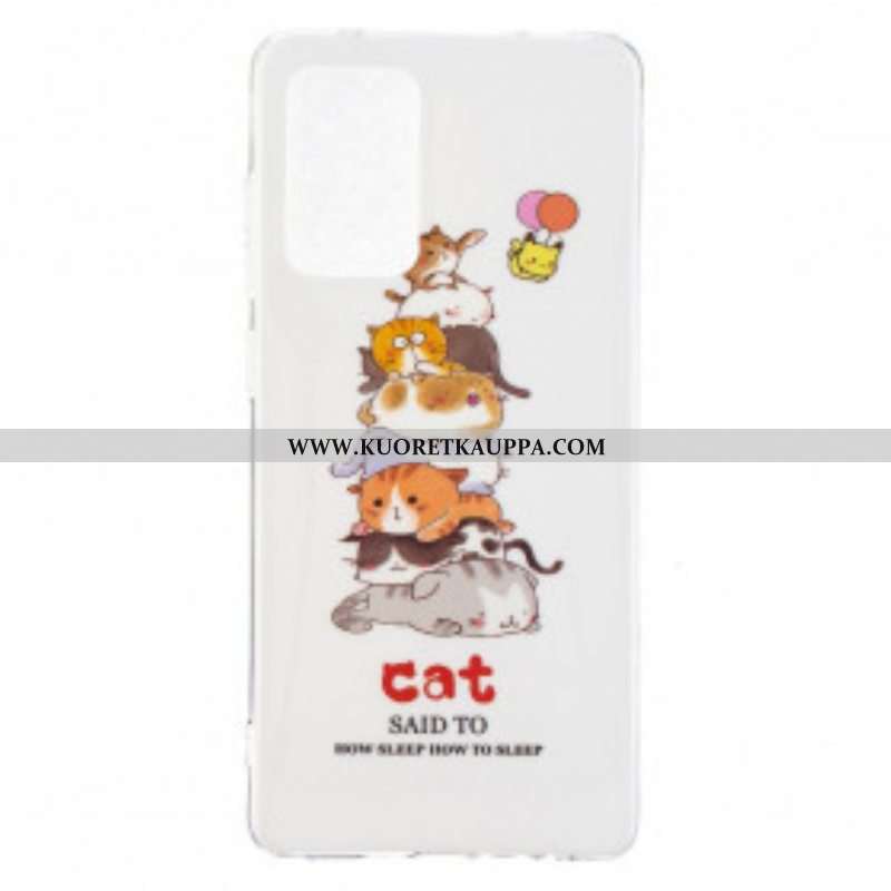 Kuori Samsung Galaxy A52 4G / A52 5G / A52s 5G Fluoresoivat Kissat