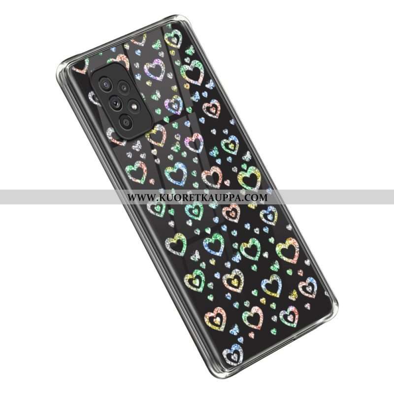 Kuori Samsung Galaxy A53 5G Läpinäkyvät Tähdet / Sydämet