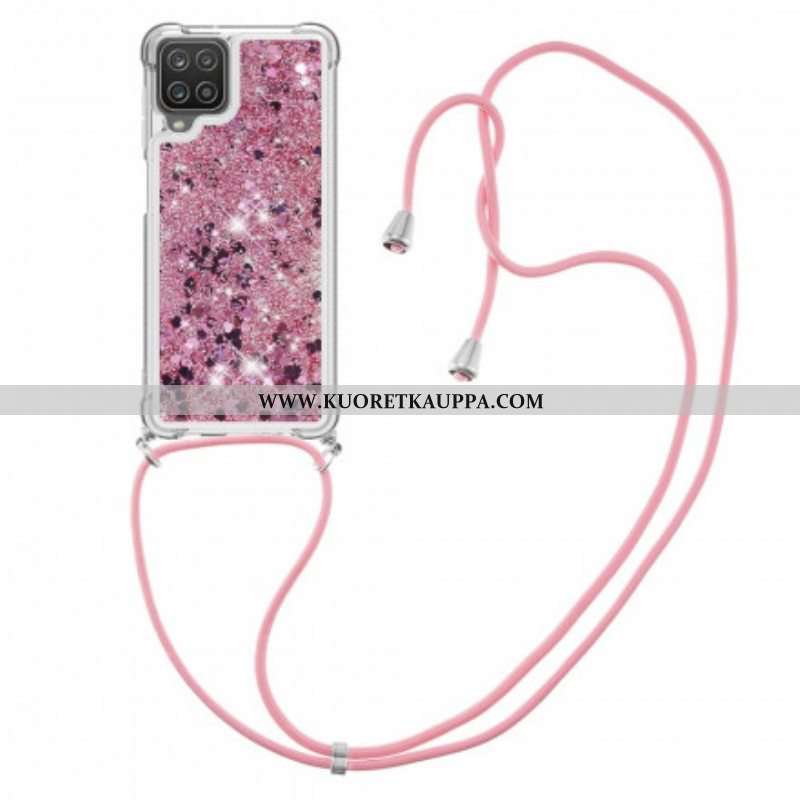 Kuori Samsung Galaxy M12 / A12 Paljetteja Kiristysnyörillä