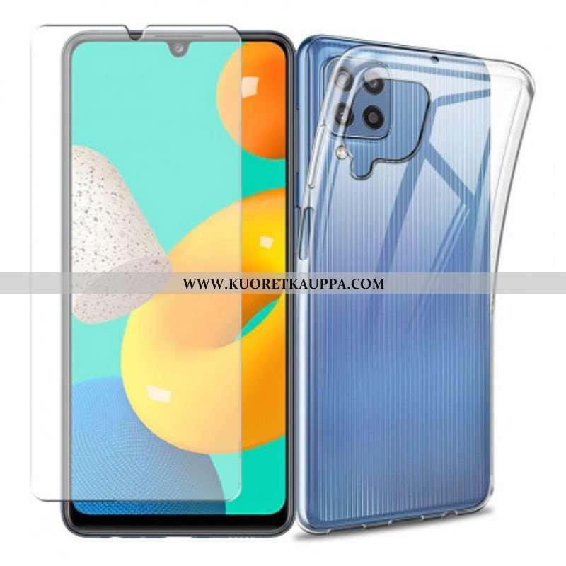 Kuori Samsung Galaxy M32 Combo Ja Karkaistu Lasi Näyttö