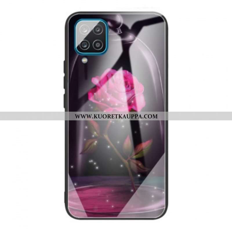 Kuori Samsung Galaxy M32 Magic Pink Tempered Glass