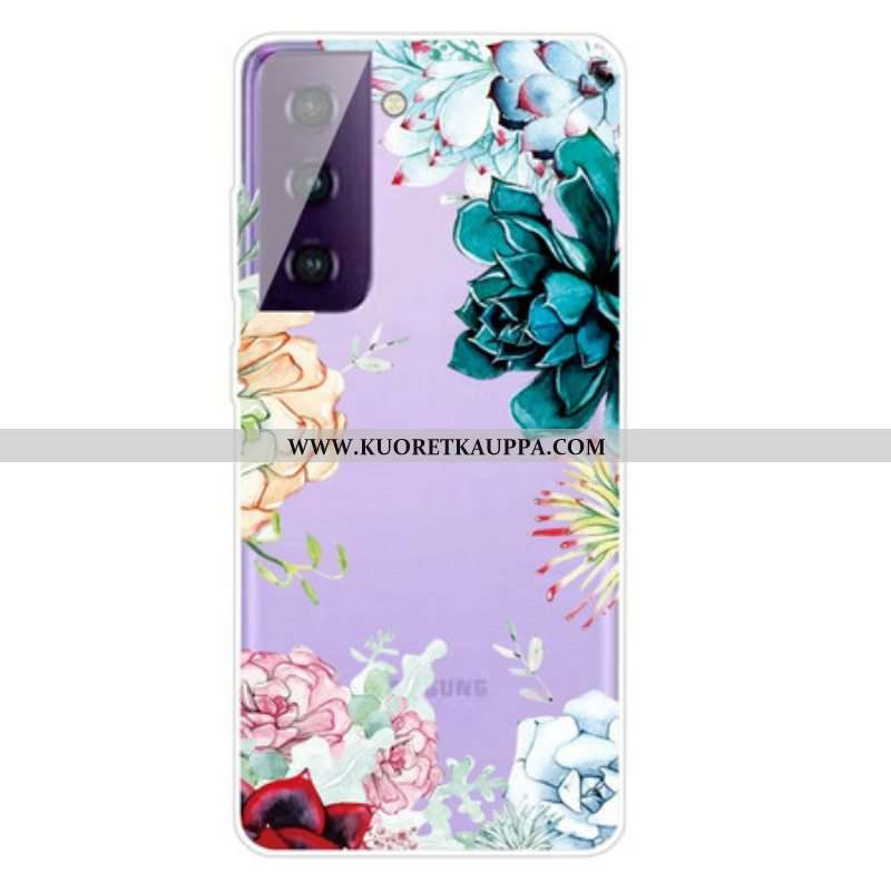 Kuori Samsung Galaxy S21 5G Akvarelli Kukkia