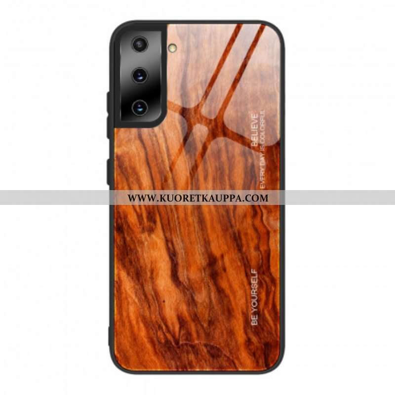 Kuori Samsung Galaxy S21 Ultra 5G Wood Design Karkaistu Lasi