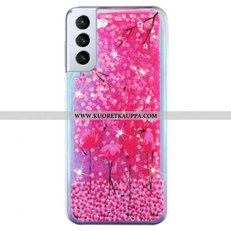 Kuori Samsung Galaxy S22 5G Flamingo Paljetteja