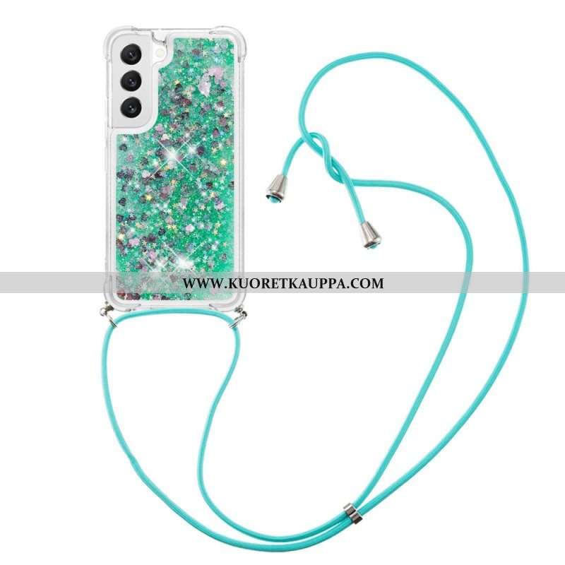 Kuori Samsung Galaxy S23 Plus 5G Paljetteja Kiristysnyörillä