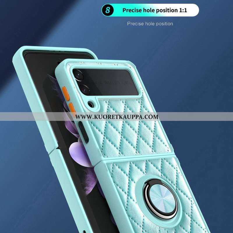 Kuori Samsung Galaxy Z Flip 3 5G Kotelot Flip Pehmustettu Ring-supportilla