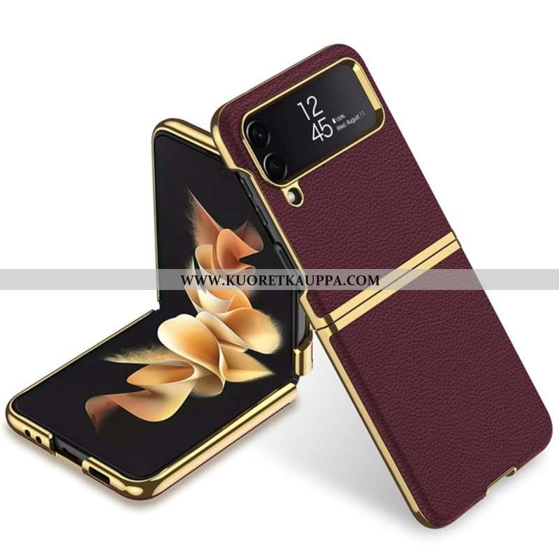 Kuori Samsung Galaxy Z Flip 4 Kotelot Flip Gkk Litsi-nahkaefekti