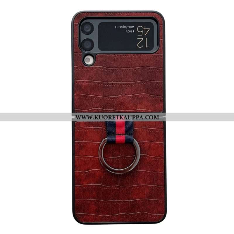 Kuori Samsung Galaxy Z Flip 4 Kotelot Flip Krokon Ja Sormussuunnittelu