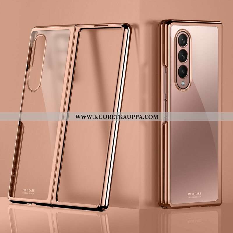 Kuori Samsung Galaxy Z Fold 3 5G Läpinäkyvät Metalliset Reunat