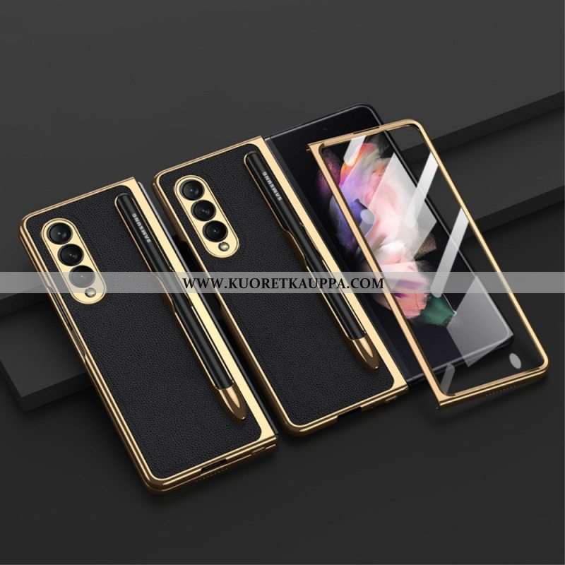 Kuori Samsung Galaxy Z Fold 3 5G Suojakuori Gkk Näytönsuoja Ja Kynäteline
