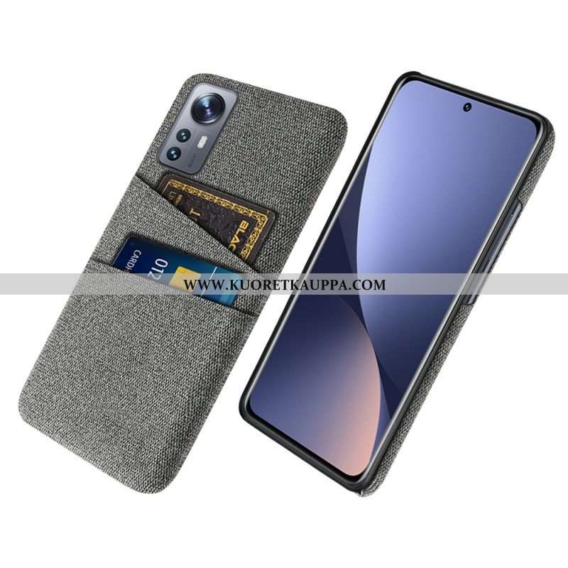 Kuori Xiaomi 12 Pro Kangas Korttitelineellä