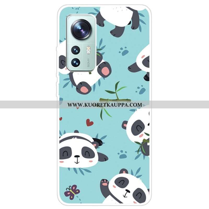 Kuori Xiaomi 12 Pro Silikoninen Pandajoukko