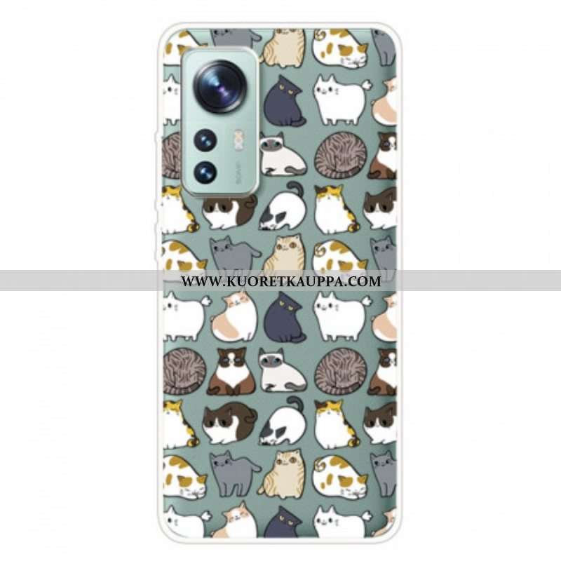 Kuori Xiaomi 12 Pro Vain Silikoniset Kissat