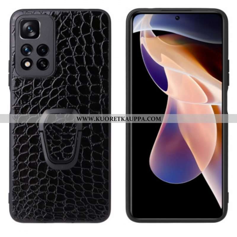 Kuori Xiaomi Redmi Note 11 Pro Plus 5G Crocodile Style Ring-kiinnike