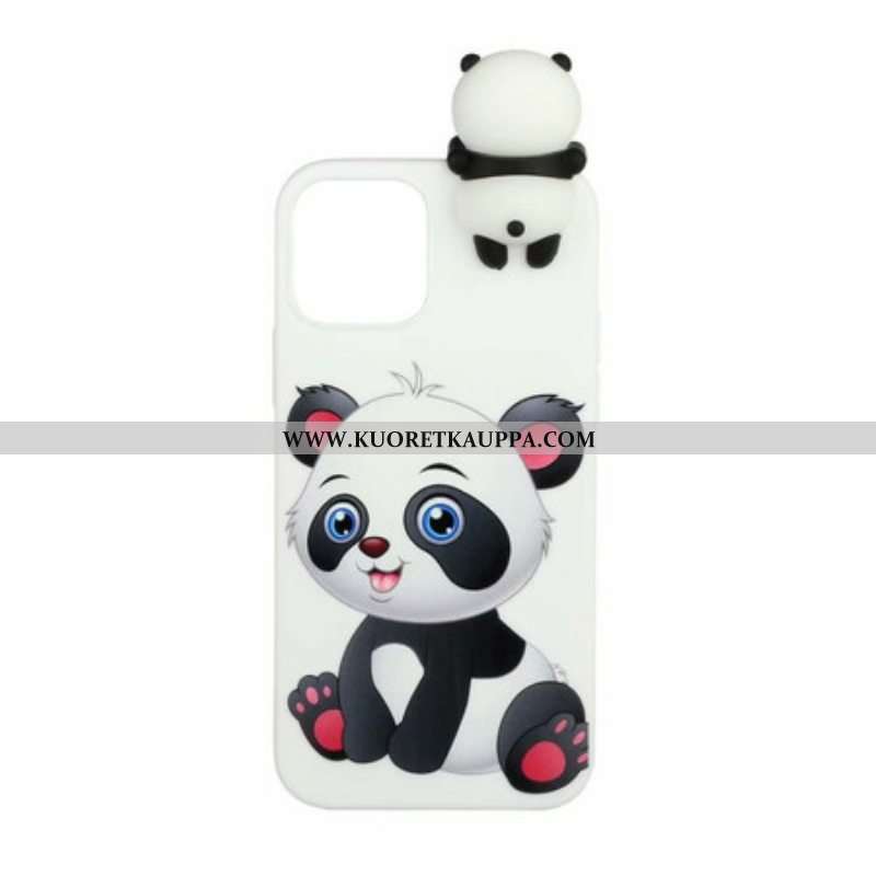 Kuori iPhone 13 Mini 3d Söpö Panda