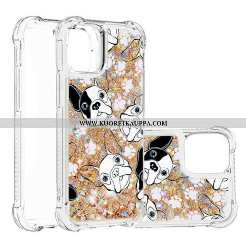 Kuori iPhone 13 Mini Herra Koiran Paljetteja