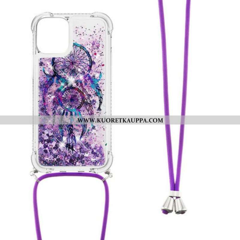 Kuori iPhone 13 Mini Kiristysnyörillä Paljetin Kiristysnyöri Dream Catcher