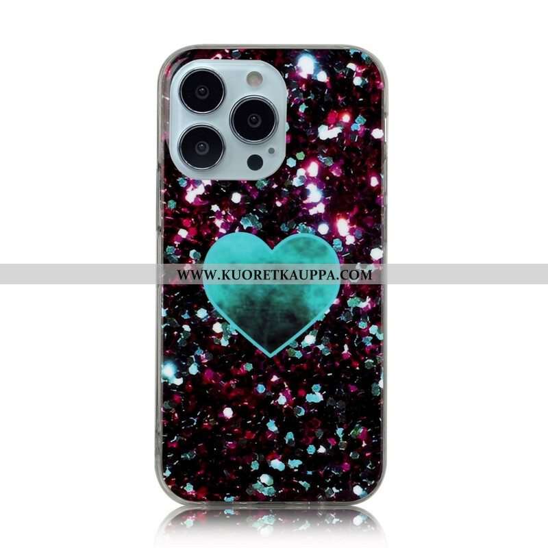 Kuori iPhone 13 Pro Glitter Marble