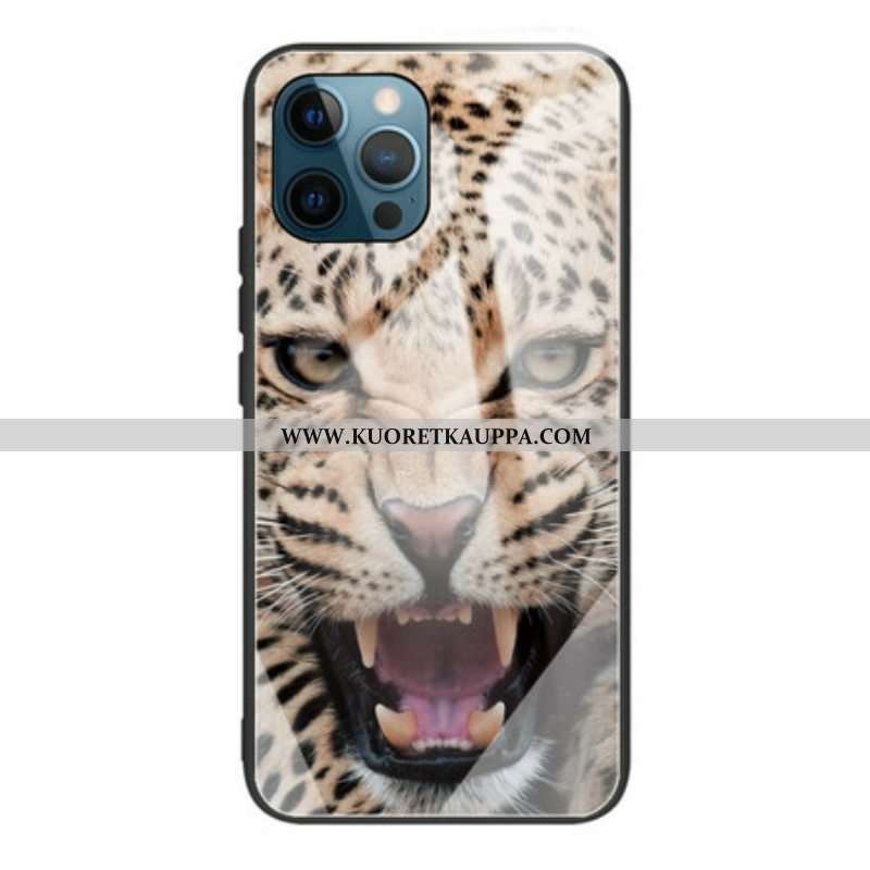 Kuori iPhone 13 Pro Leopard Karkaistu Lasi