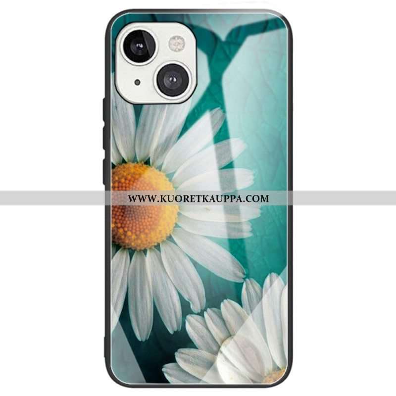 Kuori iPhone 14 Karkaistua Lasia Kukkia