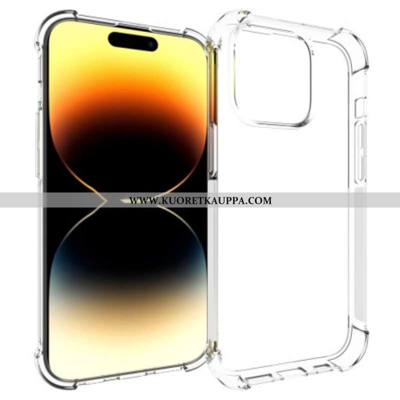 Kuori iPhone 15 Pro Läpinäkyvä Vahvistetuilla Kulmilla