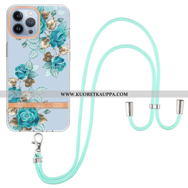 Kuori iPhone 15 Pro Max Kiristysnyörillä Cordon Flowers