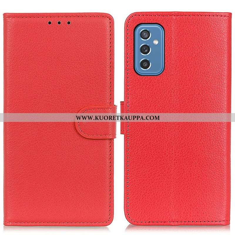 Nahkakotelo Samsung Galaxy M52 5G Litsi Tekstuuri