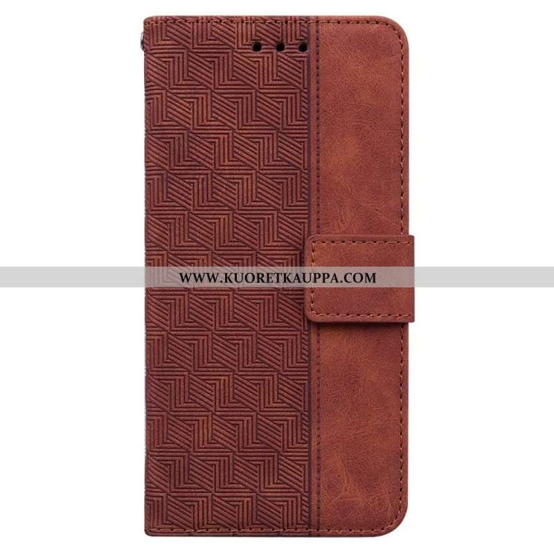 Nahkakotelo Samsung Galaxy M53 5G Suojaketju Kuori Hihnallinen Kuvio