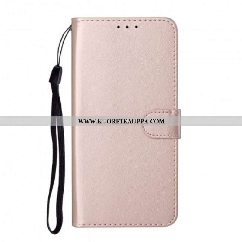 Nahkakotelo Samsung Galaxy S21 5G Ainutlaatuinen Muotoilu Kaulanauhalla