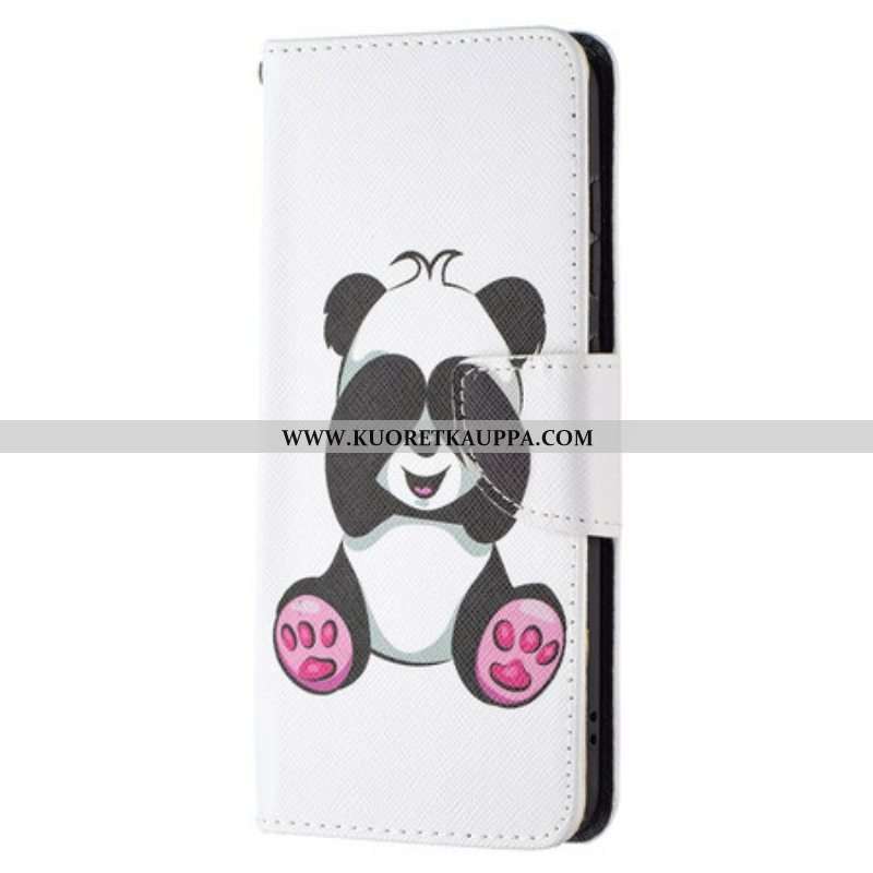 Nahkakotelo Samsung Galaxy S21 FE Panda Hauskaa