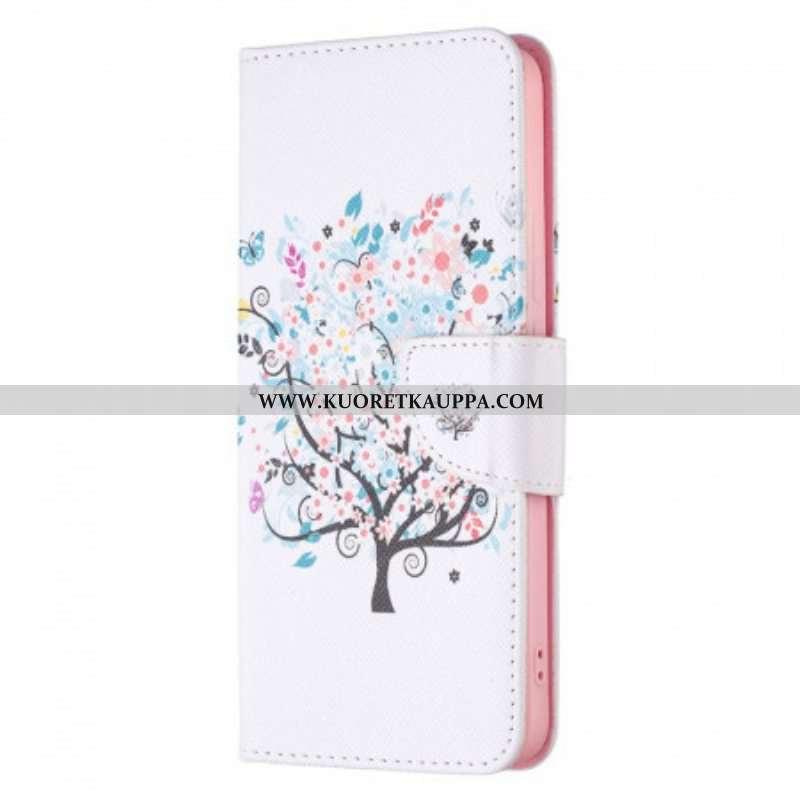 Nahkakotelo Xiaomi Redmi Note 11 Pro Plus 5G Kukkiva Puu