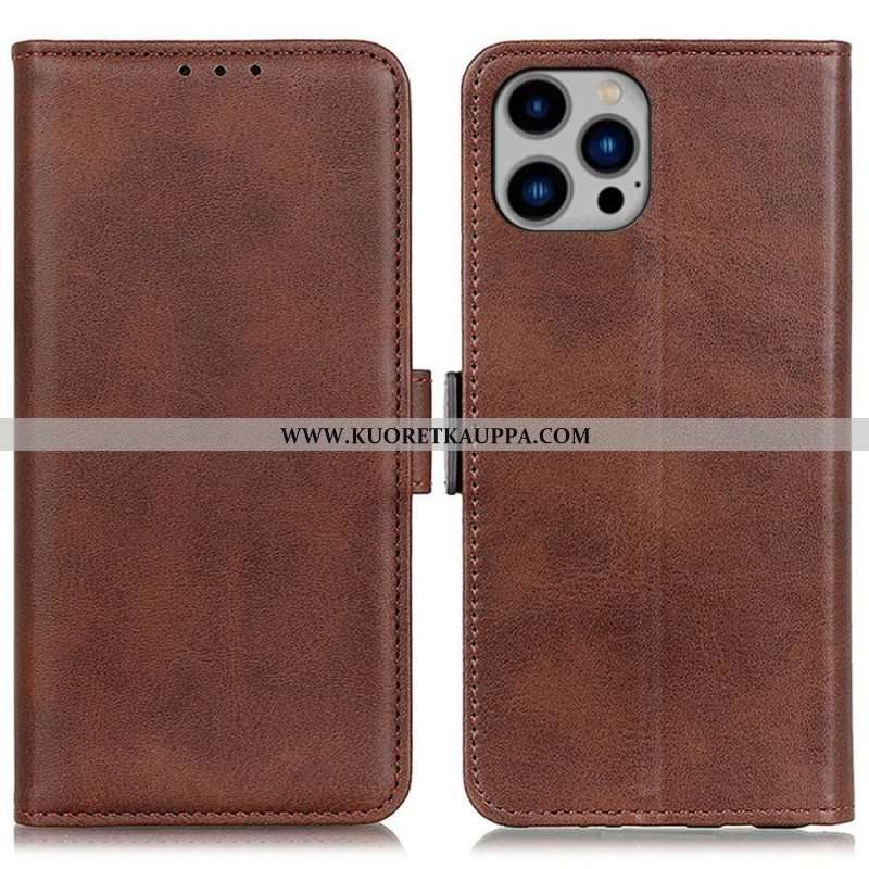 Nahkakotelo iPhone 14 Plus Kaksoislukko