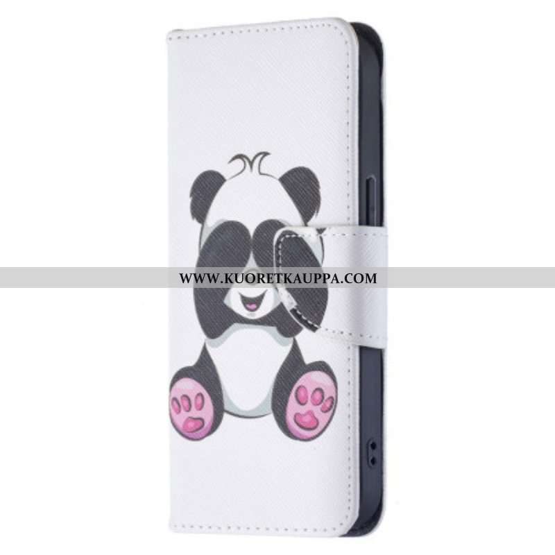 Nahkakotelo iPhone 15 Panda