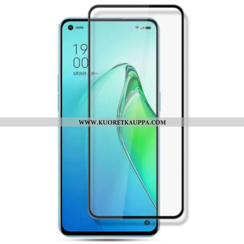 Oppo Reno 8 Pro Black Edges Karkaistu Lasi Näytönsuoja