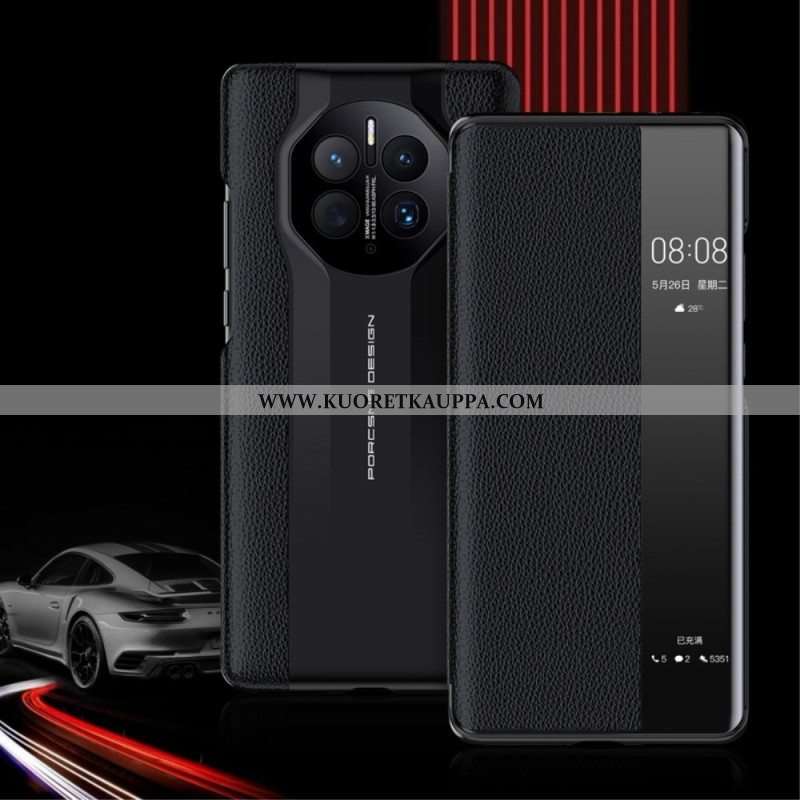 Puhelinkuoret Huawei Mate 50 Pro Litsi Tekonahkaa