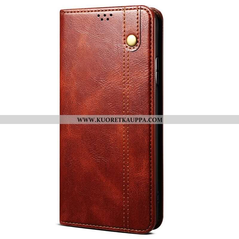 Puhelinkuoret Oppo A16 / A16s Kotelot Flip Vahattua Tekonahkaa